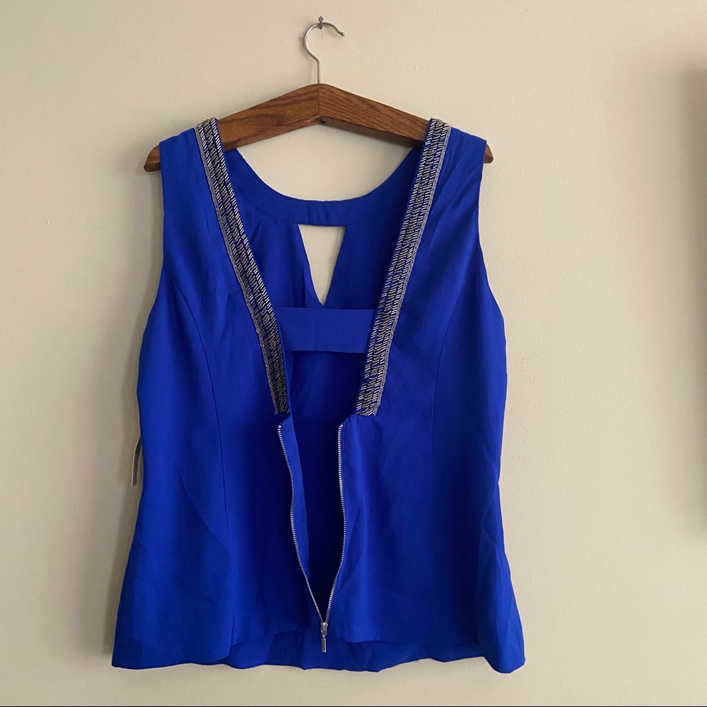 XOXO Embellished Royal Blue Tank Top - Picture 3 of 7